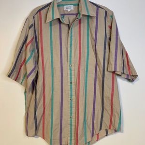 Men’s Vintage Striped Button Down